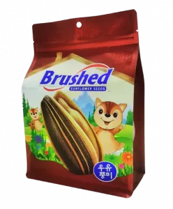 Custom Printing Nuts Food Ziplock Bags Flat Bottom Pouches Matte Plastic Pouch Packaging With Clear Window