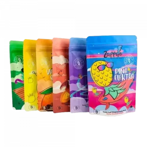 Printing Custom Aluminum Foil Resealable Stand Up Smell Proof Zipper Mylar Packaging Pouch Bag For Food Storage