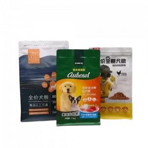 Custom Printing Aluminium Foil 1 3 5kg 8 10 15kg 18Kg 20 25 Kg 50Kg Plastic Mylar Cat Pet Dog Food Packaging Bags