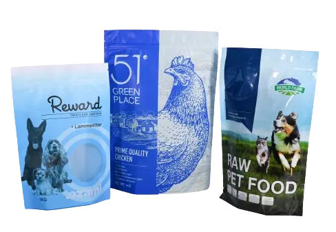 Custom pet food and treats packaging bag